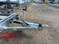 HUMBAUR HTK 3500.37 PROSTEEL I 362 x 184 I 3500 KG I Dreiseitenkipper mit E-Pumpe - Rampenschacht mit Fuhrmann Stahl Bordwand + Bordwandaufsatz 40 cm