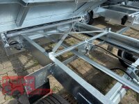HUMBAUR HTK 3500.37 PROSTEEL I 362 x 184 I 3500 KG I Dreiseitenkipper mit E-Pumpe - Rampenschacht mit Fuhrmann Stahl Bordwand + Bordwandaufsatz 40 cm