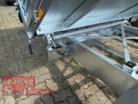HUMBAUR HTK 3500.37 PROSTEEL I 362 x 184 I 3500 KG I Dreiseitenkipper mit E-Pumpe - Rampenschacht mit Fuhrmann Stahl Bordwand + Bordwandaufsatz 40 cm