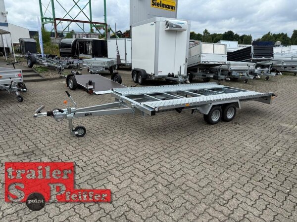 STEMA ATH 24-40-21.2 -  2700 kg kippbarer - Autotransporter Trailer 400 x 203 - Rampen 155 cm - Seilwinde