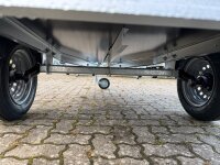 TPV TL-EU2 Anhänger mit ORIGINAL Stahl Gestell und Werbeplane 115 cm (SB) - Stützrad - ungebremst - 13 pol. - Zurrösen - 100 KM/H