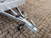 TPV TL-EU2 Anhänger mit ORIGINAL Stahl Gestell und Werbeplane 115 cm (SB) - Stützrad - ungebremst - 13 pol. - Zurrösen - 100 KM/H