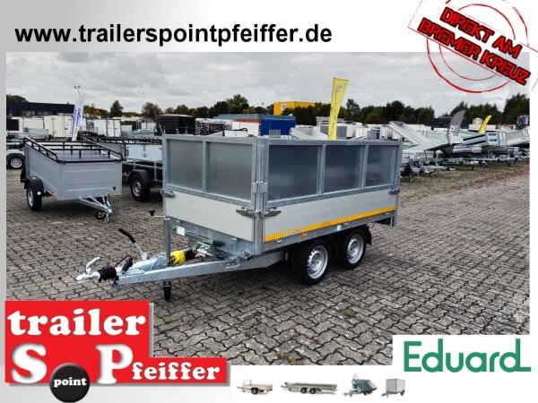 EDUARD 2615 -GD- Heckkipper, Bordwände 30cm -2700kg- E & H-Pumpe - Lfh: 63cm -195/50R13 mit Stahl - Kastenaufsatz