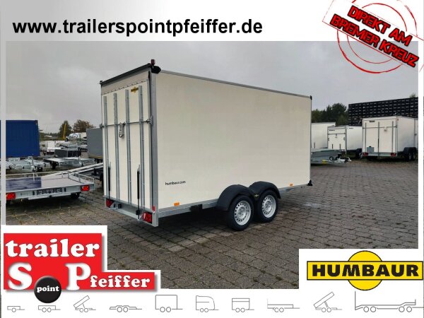 HUMBAUR HK 254018-20P FlexZurr - Kofferanhänger 2500 KG mit Überfahrwand