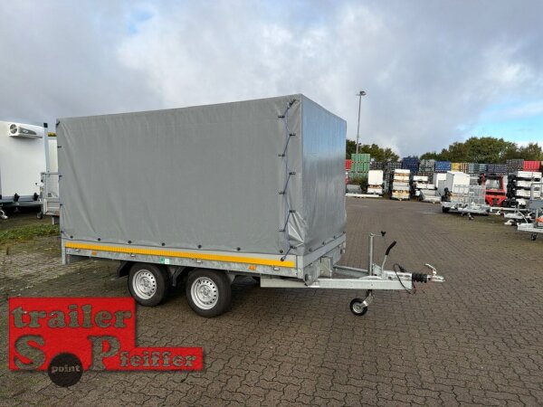 Gebraucht / EDUARD 3318 -GD- Hochlader, Bordwände 30cm -2000kg- Lfh: 72cm -155R13 mit Hochplane SP-Line