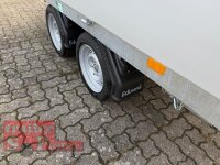 EDUARD 3116 -UD- Heckkipper, Auffahrschienen, Bordwände 30cm -750kg- E & H-Pumpe - Lfh: 63cm -195/50R13 Stützrad (48) - mit 3116 - Laubgitter pendelbar - 70cm hoch