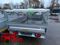 HUMBAUR HT 203116 Hochlader ALU 2000 kg - 310 x 165 mit SI-GI Laubgitter - Flachplane und 3 Bügel