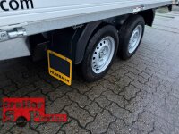 HUMBAUR HT 203116 Hochlader ALU 2000 kg - 310 x 165 mit SI-GI Laubgitter - Flachplane und 3 Bügel