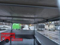 HUMBAUR HT 203116 Hochlader ALU 2000 kg - 310 x 165 mit SI-GI Laubgitter - Flachplane und 3 Bügel