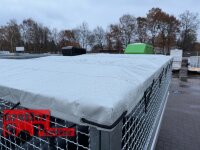 HUMBAUR HT 203116 Hochlader ALU 2000 kg - 310 x 165 mit SI-GI Laubgitter - Flachplane und 3 Bügel