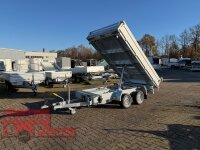 HUMBAUR HTK 2700.31 I 314 x 175 I 2700 KG I Dreiseitenkipper mit E-Pumpe - Rampenschacht  mit SI-GI Laubgitetr