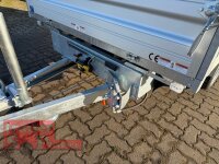 HUMBAUR HTK 2700.31 I 314 x 175 I 2700 KG I Dreiseitenkipper mit E-Pumpe - Rampenschacht  mit SI-GI Laubgitetr