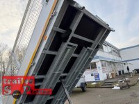 EDUARD 3116 -GD- 3 Seitenkipper, Auffahrschienen, Bordwände 30cm -2700kg- E & H-Pumpe - Lfh: 63cm -195/50R13 mit EDUARD 3116 - Laubgitter pendelbar - 70cm hoch