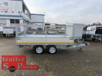 EDUARD 3116 -GD- 3 Seitenkipper, Auffahrschienen, Bordwände 30cm -2700kg- E & H-Pumpe - Lfh: 63cm -195/50R13 mit EDUARD 3116 - Laubgitter pendelbar - 70cm hoch
