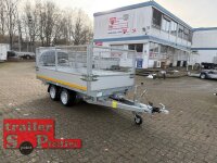 EDUARD 3116 -GD- 3 Seitenkipper, Auffahrschienen, Bordwände 30cm -2700kg- E & H-Pumpe - Lfh: 63cm -195/50R13 mit EDUARD 3116 - Laubgitter pendelbar - 70cm hoch