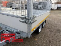 EDUARD 3116 -GD- 3 Seitenkipper, Auffahrschienen, Bordwände 30cm -2700kg- E & H-Pumpe - Lfh: 63cm -195/50R13 mit EDUARD 3116 - Laubgitter pendelbar - 70cm hoch