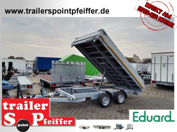 Aussteller I EDUARD 3520 -GD- 3 Seitenkipper, Bordwände 30cm -3000kg- E & H-Pumpe - Lfh: 63cm -195/50R13