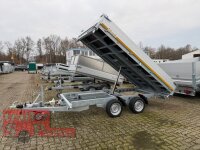 Aussteller I EDUARD 3520 -GD- 3 Seitenkipper, Bordwände 30cm -3500kg- E & H-Pumpe - Lfh: 63cm -195/50R13