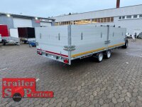 EDUARD 5022 -GD- Hochlader, kippbar, Rampen, Bordwände 30cm -3500kg- E-Pumpe - Lfh: 63cm -195/50R13 mit ALU Aufsatzbordwände 5022 - 70 cm hoch