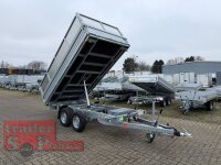 DK-ST 3718/35 E Stahl Dreiseitenkipper mit E-Pumpe und Nothandpumpe mit Stahl - Kastenaufsatz