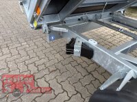 DK-ST 3718/35 E Stahl Dreiseitenkipper mit E-Pumpe und Nothandpumpe mit Stahl - Kastenaufsatz