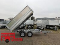 ABVERKAUF I Böckmann DK-AL 3218/35 E Alu - Dreiseitenkipper mit E-Pumpe und Nothandpumpe mit Stahl Kastenaufsatz
