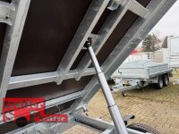 ABVERKAUF I Böckmann DK-AL 3218/35 E Alu - Dreiseitenkipper mit E-Pumpe und Nothandpumpe mit Stahl Kastenaufsatz