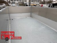 ABVERKAUF I Böckmann DK-AL 3218/35 E Alu - Dreiseitenkipper mit E-Pumpe und Nothandpumpe mit Stahl Kastenaufsatz