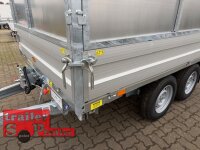 ABVERKAUF I Böckmann DK-AL 3218/35 E Alu - Dreiseitenkipper mit E-Pumpe und Nothandpumpe mit Stahl Kastenaufsatz