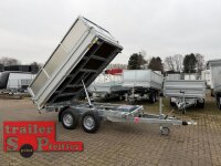 Böckmann DK-AL 3218/35 E Alu - Dreiseitenkipper mit E-Pumpe und Nothandpumpe mit Stahl Kastenaufsatz