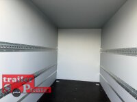 B-Ware / martz KARGO 300/2 - 750 KG Tandem Plywood Kofferanhänger  - ungebremst mit Zurrleisten - Heckstützen - 100 KM/H