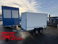 martz KARGO 300/2 - 750 KG Tandem Plywood Kofferanhänger  - ungebremst mit Zurrleisten - Heckstützen - 100 KM/H