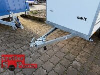 martz KARGO 300/2 - 750 KG Tandem Plywood Kofferanhänger  - ungebremst mit Zurrleisten - Heckstützen - 100 KM/H
