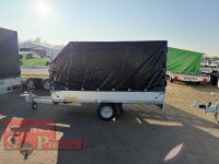 Aussteller - EDUARD 2514 -UE- Hochlader, Bordwände 30cm -0750kg- Lfh: 56cm -195/55R10 mit Hochplane ÖKO N-Line Stahl - Gestell - Giebeldach 130