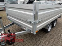 HUMBAUR HUK 273117 I 314 x 175 I 2700 KG I Rückwärtskipper mit Handpumpe mit ALU Aufsatzbordwänden 30 cm