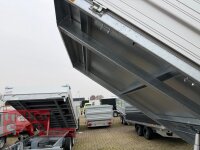 HUMBAUR HUK 273117 I 314 x 175 I 2700 KG I Rückwärtskipper mit Handpumpe mit ALU Aufsatzbordwänden 35 cm