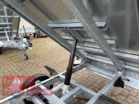 HUMBAUR HUK 152715 I 268 x 150 I 1500 KG I Rückwärtskipper mit Handpumpe mit ALU Aufsatzbordwänden 30 cm