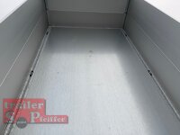 HUMBAUR HUK 152715 I 268 x 150 I 1500 KG I Rückwärtskipper mit Handpumpe mit ALU Aufsatzbordwänden 30 cm