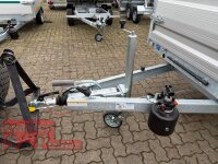 HUMBAUR HUK 152715 I 268 x 150 I 1500 KG I Rückwärtskipper mit Handpumpe mit ALU Aufsatzbordwänden 30 cm