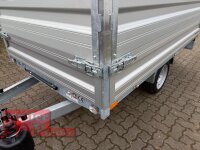 HUMBAUR HUK 152715 I 268 x 150 I 1500 KG I Rückwärtskipper mit Handpumpe mit ALU Aufsatzbordwänden 30 cm