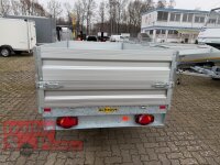 HUMBAUR HUK 152715 I 268 x 150 I 1500 KG I Rückwärtskipper mit Handpumpe mit ALU Aufsatzbordwänden 30 cm