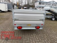 HUMBAUR HUK 202715 I 268 x 150 I 2000 KG I Rückwärtskipper mit Handpumpe mit ALU Aufsatzbordwänden 30 cm