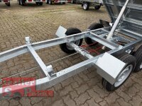 HUMBAUR HUK 202715 I 268 x 150 I 2000 KG I Rückwärtskipper mit Handpumpe mit ALU Aufsatzbordwänden 35 cm