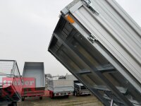 HUMBAUR HUK 202715 I 268 x 150 I 2000 KG I Rückwärtskipper mit Handpumpe mit ALU Aufsatzbordwänden 35 cm