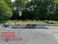 Lorries PLI30-5021 - 3000 kg kippbarer leichter Autotransporter mit ALU Standschienen