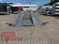 Lorries PLI30-5021 - 3000 kg kippbarer leichter Autotransporter mit ALU Standschienen