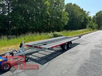 Lorries PLI30-5021 - 3000 kg kippbarer leichter Autotransporter mit ALU Standschienen