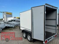 Aussteller / martz KARGO 300 C 2T Plywood Kofferanhänger  - Tandem gebremst mit Zurrleisten - Heckstützen