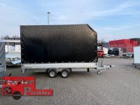 HUMBAUR HN 304121 Hochlader ALU 3000 kg - 410 x 210 - 195/55R10 mit Hochplane SP-Line - Schiebeplane - ÖKO Schräge