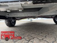 ABVERKAUF /  LORGANO Aero T - GfK Anhänger 1000 kg gebremst schwarz 3280 x 1335 x 1580 geschlossener Motorradanhänger Auffahrrampe abschließbar -Alu Boden - 100 km/h